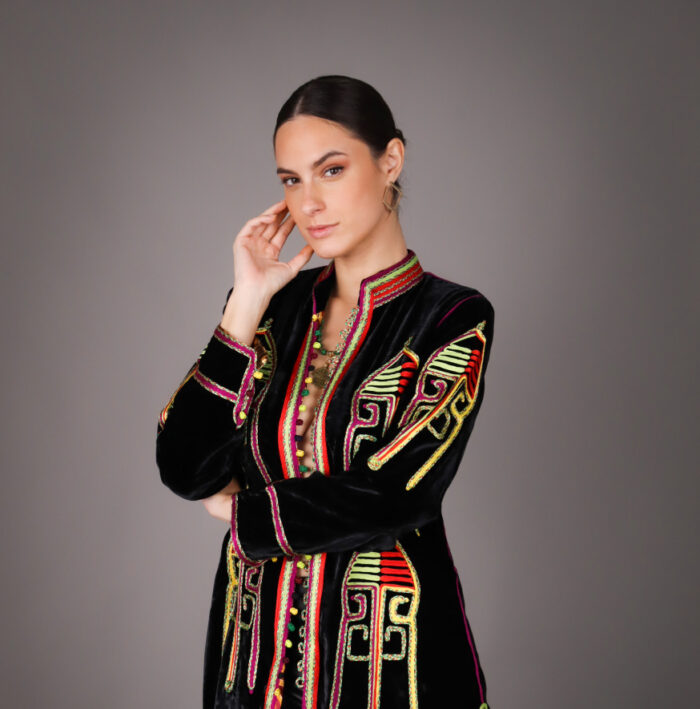 maison du caftan caftan marocain TUNIQUE VELOUR MOMO 2 2