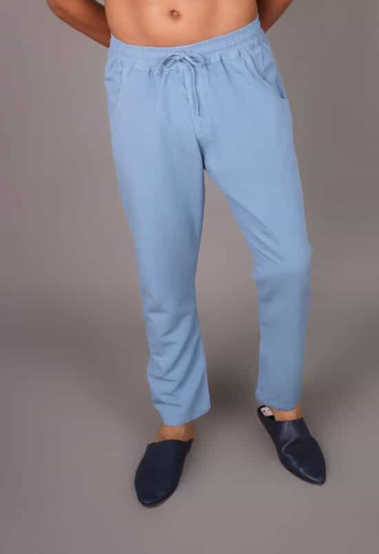 Pantalon en Lin - BLUE CIEL
