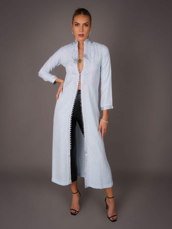 Caftan Lin Karakour - Blue Ciel