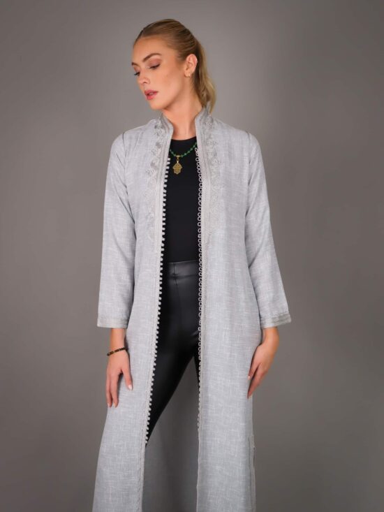 Caftan Linen Karakour – GREY