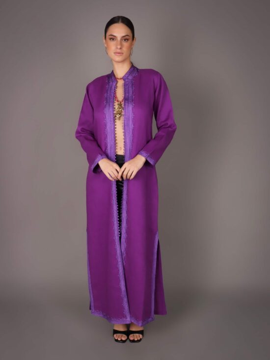 Caftan élégant en lin naturel - ROSE