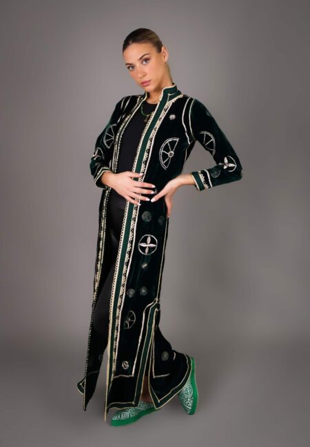 Caftan Velour Magana - Vert