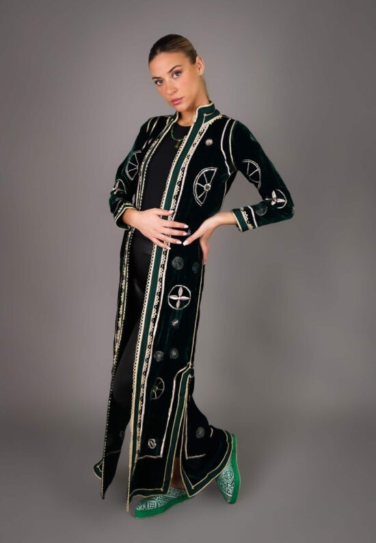 Caftan Velour Magana - Vert