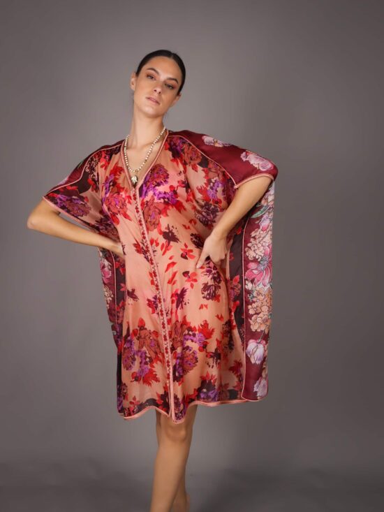 Tunique en Soie - ROSE FLORAL