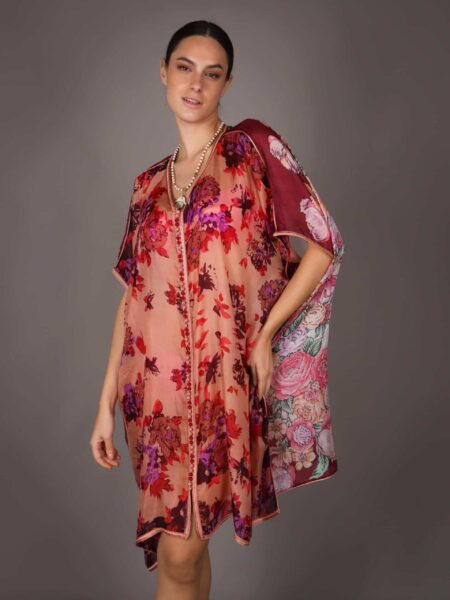 Silk Tunic – FLORAL PINK