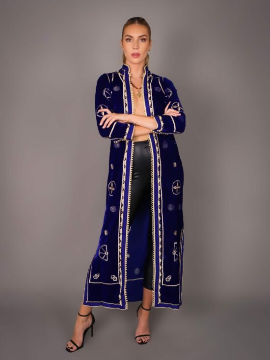 Caftan Velour Magana Blue Marine