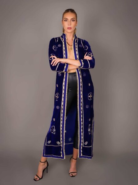 Caftan Velour Magana Blue Marine