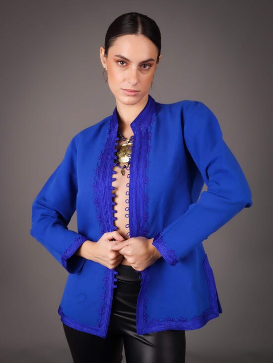 Jacket en Lin - Blue Roi