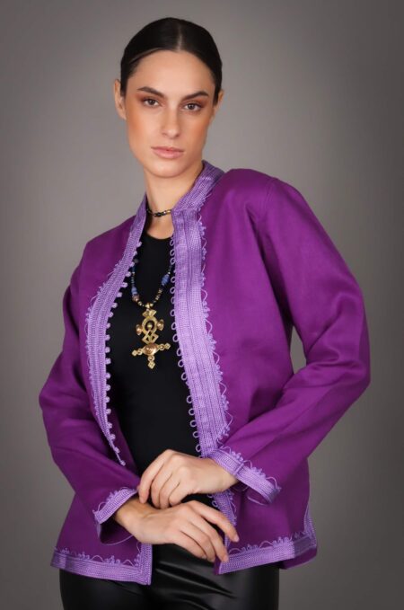 Linen Jacket - Purple