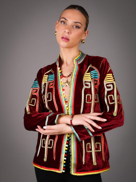 Jacket en Velour Style Boho