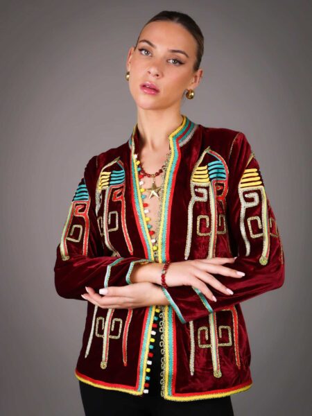 Jacket en Velour Style Boho