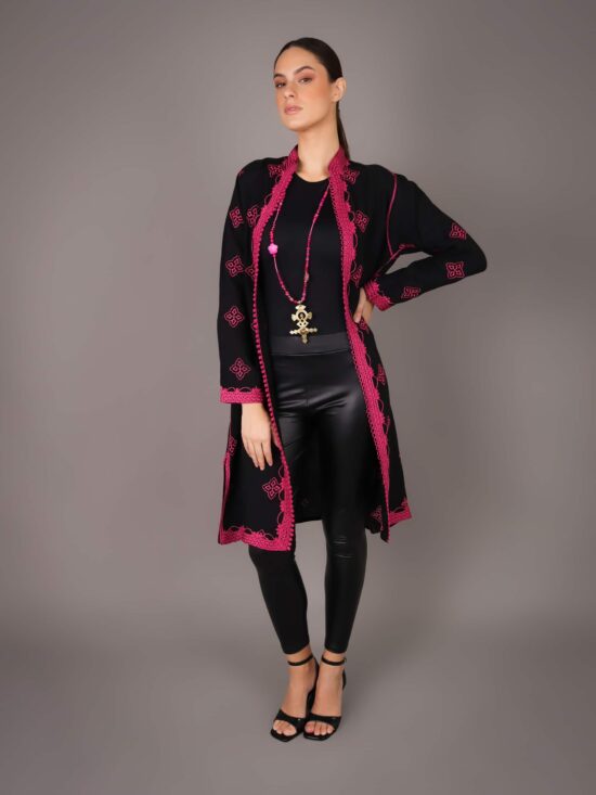 Trois Quart Lin Etoile ETOILE NOIR FUSHIA