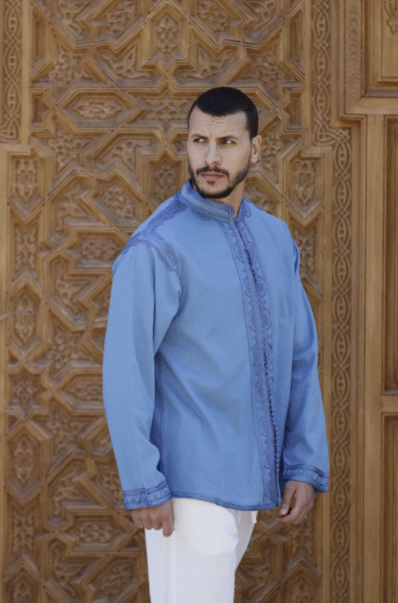 Embroidered Linen Shirt with Elegant Finishes