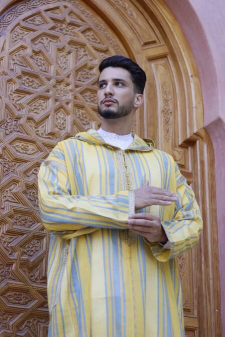 Lightweight Embroidered Jellaba with Flowing, Loose Fit