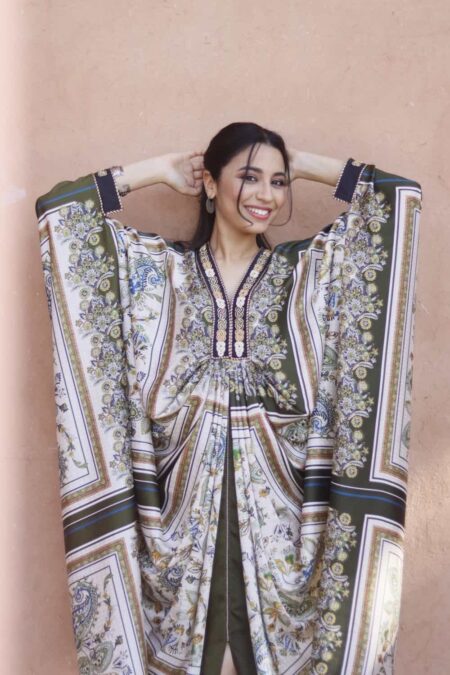 Butterfly Kaftan in Flowing Satin