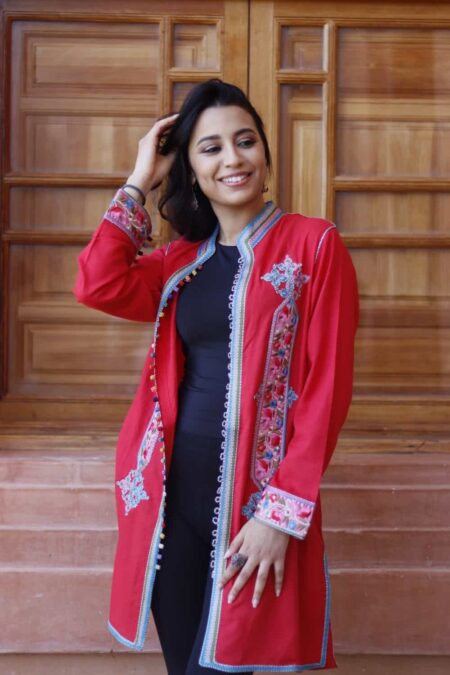 Linen Tunic with Multicolored Embroidery