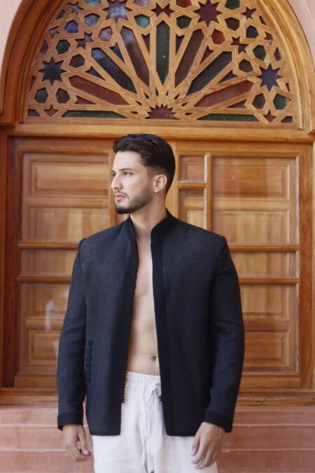 Embroidered Velvet Jacket – Royal Elegance