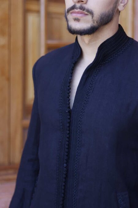 Veste saharienne en lin brodé, chic et léger - BLUE MARINE