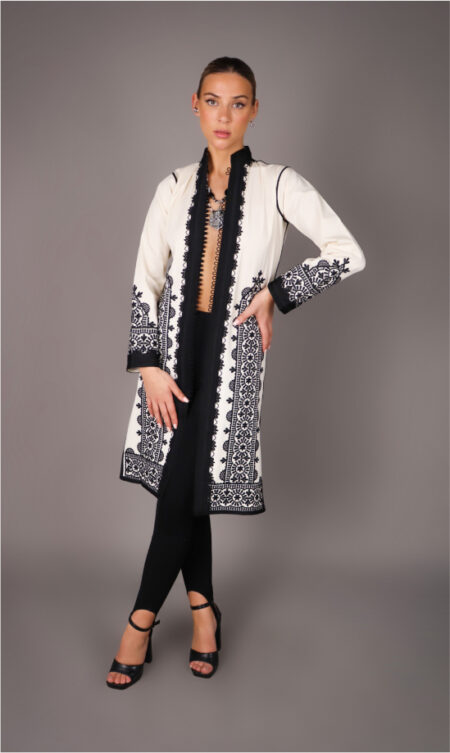Tunique en cotton - BLANC NOIR